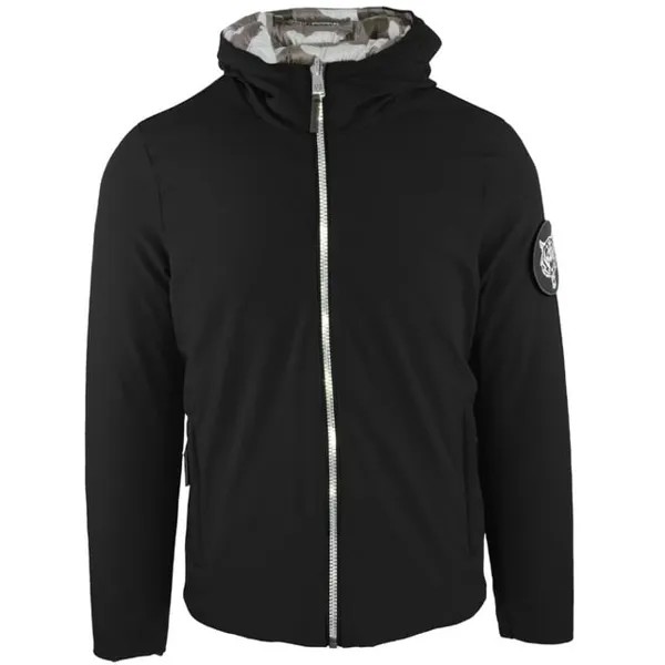 Фирменный логотип утепленной куртки Plein Sport, черный