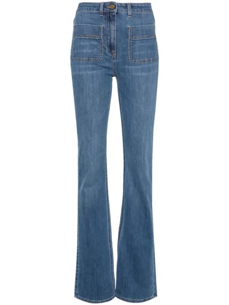 Elisabetta Franchi джинсы bootcut с завышенной талией, синий