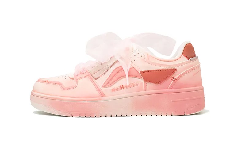 Кроссовки LINING Tianji Series Skateboarding Shoes Women's Low-top Powder, цвет Coral