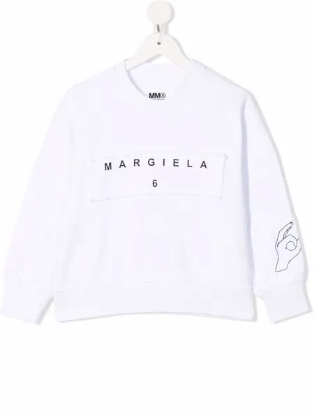 MM6 MAISON MARGIELA KIDS толстовка с круглым вырезом и логотипом