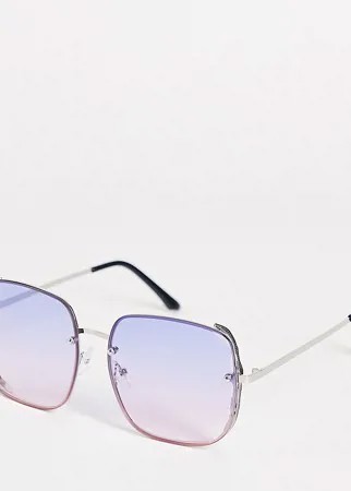 Солнцезащитные очки в стиле 00-х с сиреневыми линзами South Beach-Фиолетовый