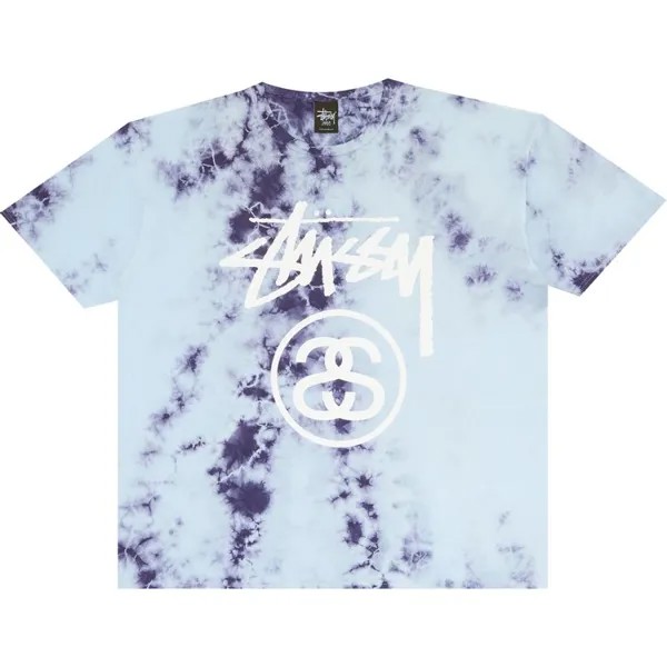 Футболка Stussy Storm Stock LNK Tie-Dye 'Blue', синий