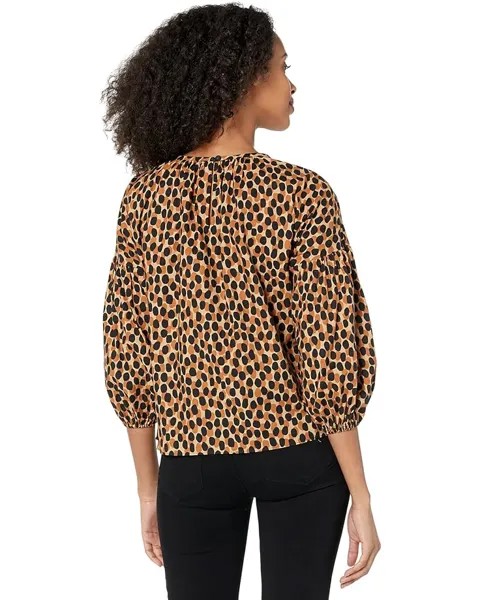 Топ Kate Spade New York Dotty Leopard Around Town Top, цвет Silt