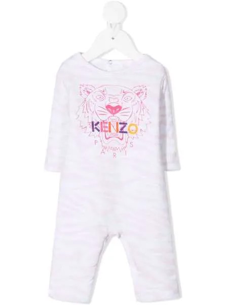 Kenzo Kids комбинезон для новорожденного с принтом Tiger