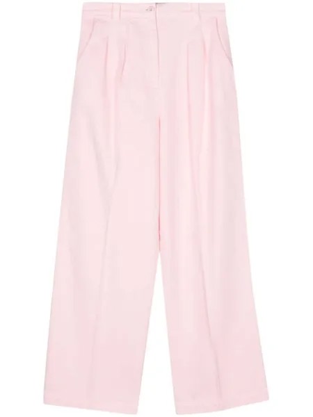 A.P.C. плиссированные брюки прямого кроя, розовый