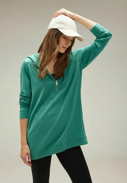 Толстовка LANGES HOODIE Street One, цвет Grün