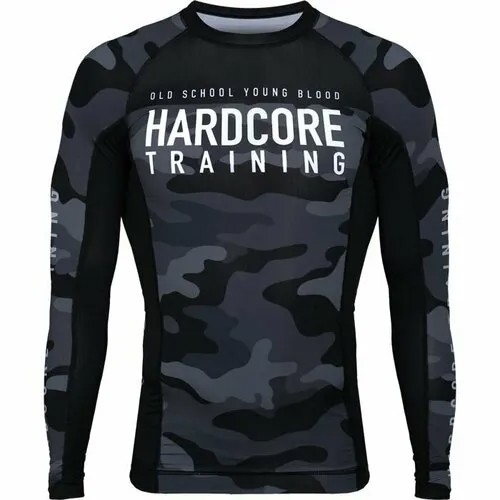 Рашгард HARDCORE TRAINING, размер S, серый, черный