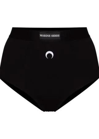 Marine Serre трусы-брифы с вышитым логотипом