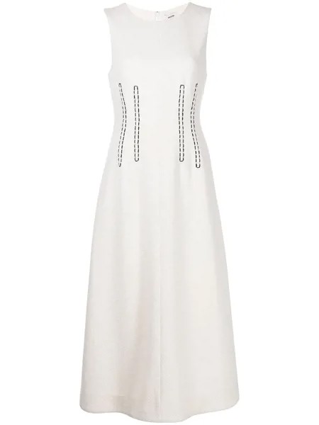 Jason Wu фактурное платье с контрастной строчкой