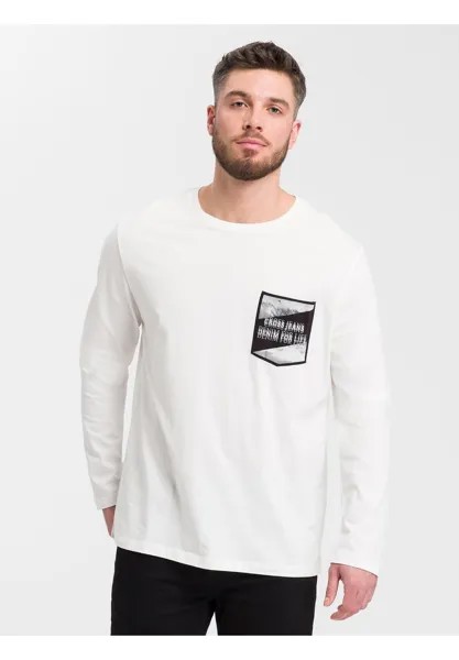 Рубашка с длинным рукавом CROSS JEANS T-SHIRTS (LANGARM) T-SHIRT, цвет ecru