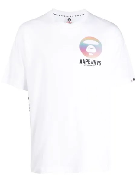 Футболка с логотипом AAPE BY *A BATHING APE, белый