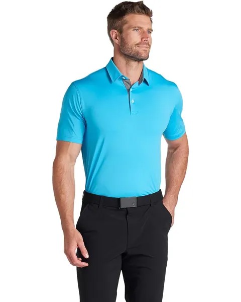 Поло PUMA Golf Mattr Brigade, цвет Aqua Blue/Slate Sky