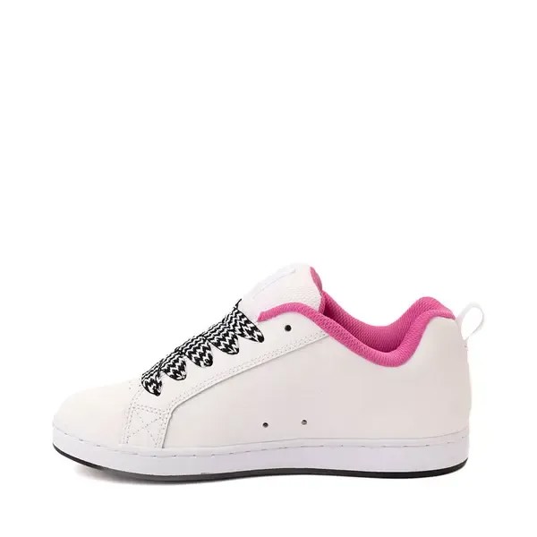 Кеды Womens DC Court Graffik Skate Shoe, белый/розовый