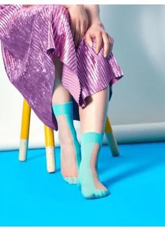 Носки для девушек Filippa Nylon Ankle - White/Mint 36-41