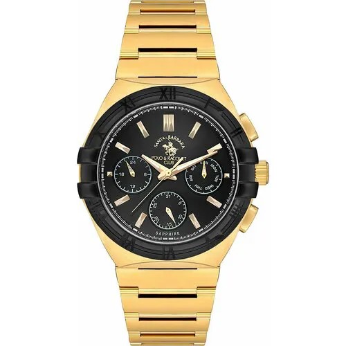 Наручные часы SANTA BARBARA POLO & RACQUET CLUB Luxury, черный, золотой