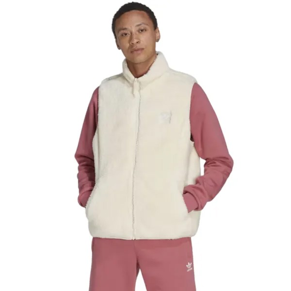 Жилет Adidas Originals Essentials+ Fluffy Fleece Reversible, бежевый