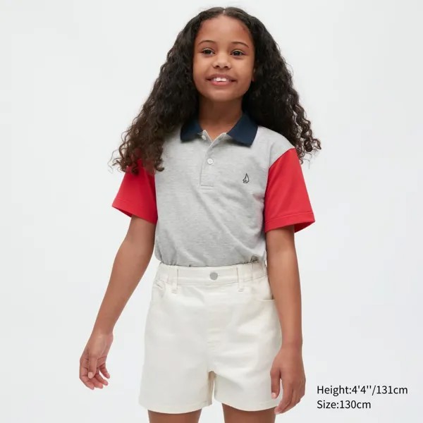 UNIQLO KIDS Dry Pique Polo Shirt (Short Sleeve) Color Block