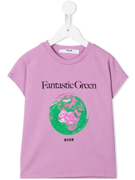 MSGM Kids футболка Planet с круглым вырезом