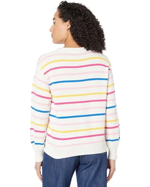 Свитер Draper James Multi Stripe Crew Neck Sweater, цвет Multicolor