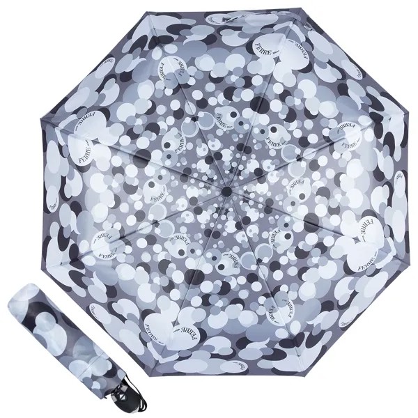 Зонт складной женский автоматический Ferre 6009-OC серый