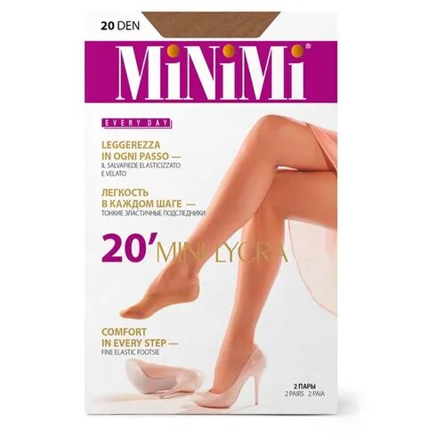 Подследники MiNiMi, 20 den, размер Б/Р, черный