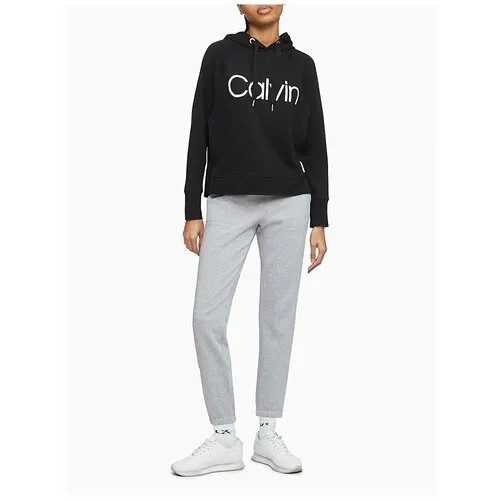 Худи Calvin Klein М черное с белым лого на груди
