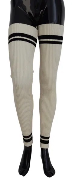 Носки DOLCE - GABBANA, белые гетры, длинные сапоги до бедра, рекомендуемая розничная цена 600 долларов США.