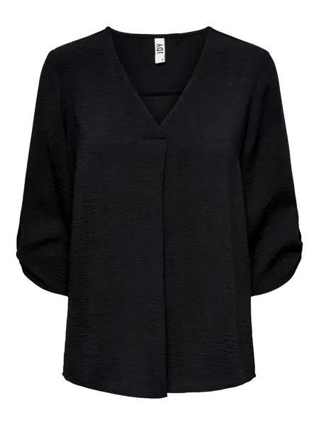 Блуза JACQUELINE de YONG Design Shirt TOP JDYDIVYA Freizeit Hemd V Neck, черный