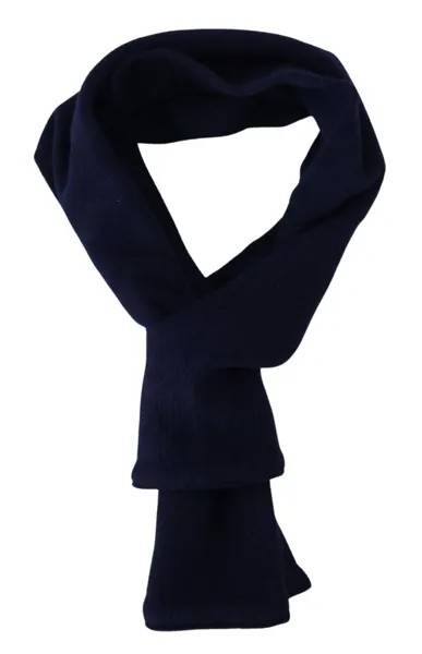 ALYKI Шарф Темно-синий кашемировый вязаный платок с запахом шеи Платок 85см x 19см 300долл. США