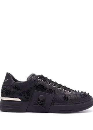 Philipp Plein кеды с декором Skull