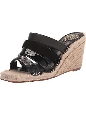 VINCE CAMUTO Женские черные кожаные эспадрильи на танкетке Molisana без шнуровки 7,5 м