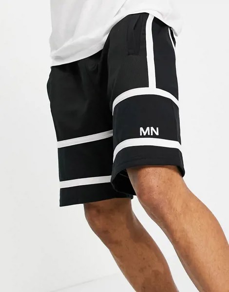 Черные баскетбольные шорты с сетчатыми вставками Mennace-Черный
