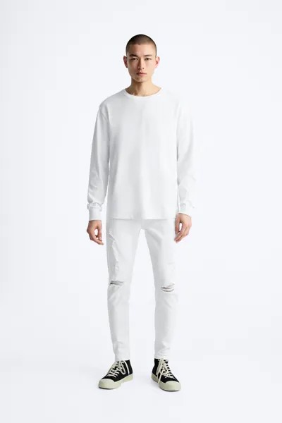 Джинсы скинни ZARA, белый