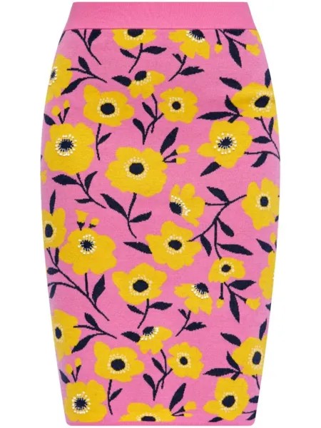 Трикотажная юбка-карандаш Sunshine Floral Kate Spade, розовый