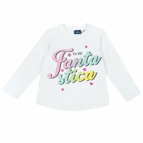 Лонгслив Chicco, размер 122, белый, мультиколор