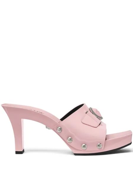 Versace мюли с декором Medusa, розовый
