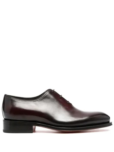 Santoni оксфорды на шнуровке, коричневый