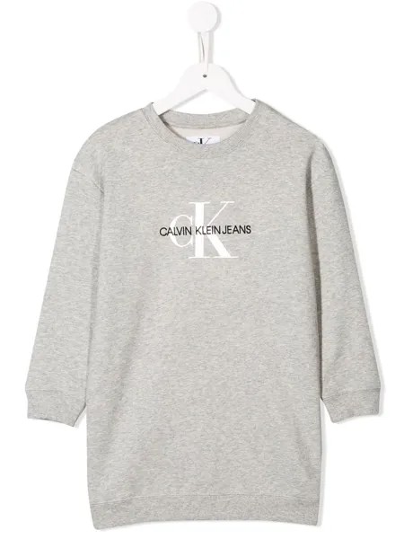 Calvin Klein Kids платье-толстовка с вышитым логотипом