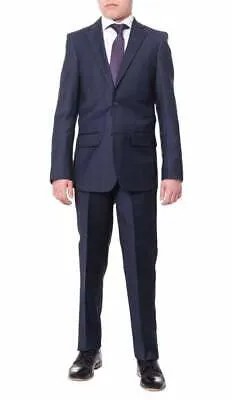 Костюм Depot для мальчиков, темно-синий клетчатый костюм узкого кроя из 100 % шерсти