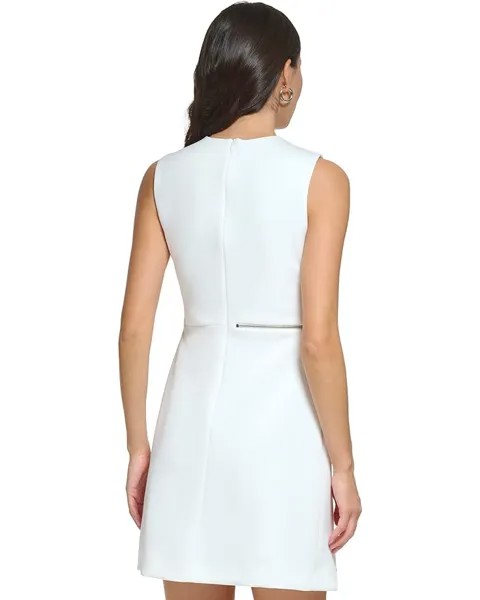 Платье DKNY Sleeveless Sheath with Zipper Detail Dress, цвет New Spring Ivory