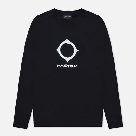 Мужской лонгслив MA.Strum Distort Logo FW21, цвет чёрный, размер S