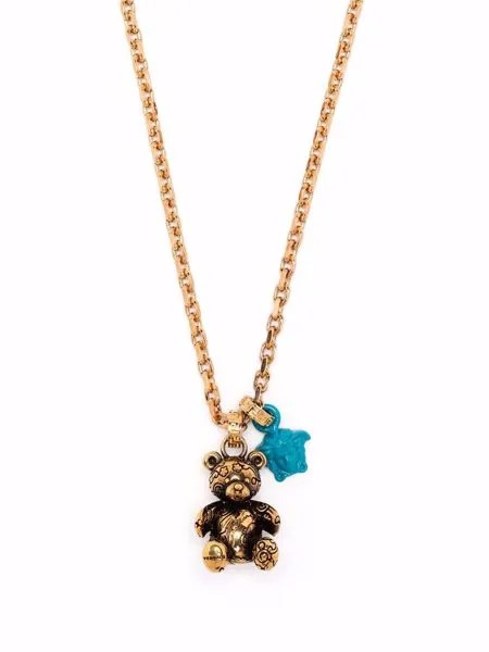 Versace teddy bear Medusa charm necklace