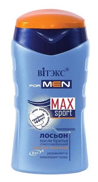 For men max sport лосьон после бритья для всех типов кожи 150 мл. (витекс)