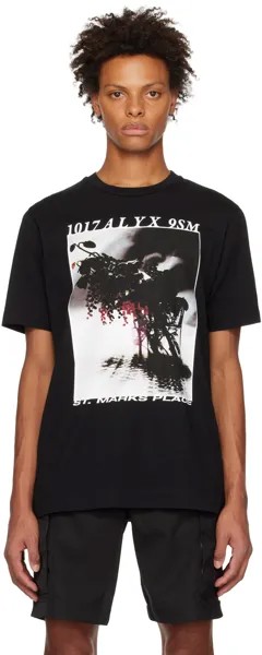 Черная футболка Icon с цветочным принтом 1017 ALYX 9SM