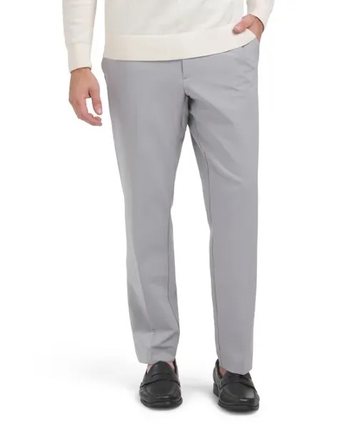 Узкие технические брюки Perry Ellis Portfolio, цвет Alloy