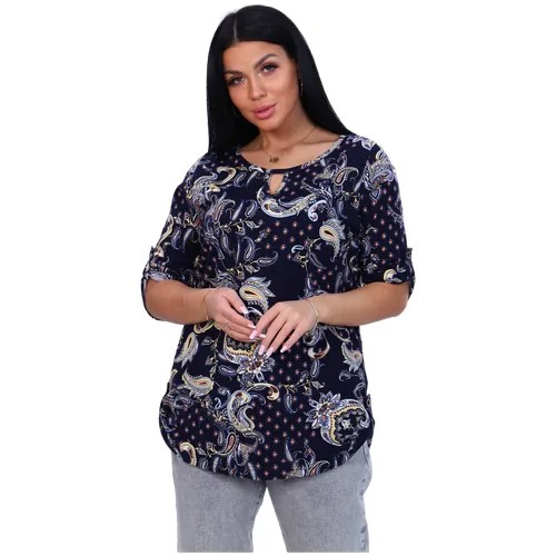 Женская рубашка оверсайз/New Life jersey/ Женская трикотажная блузка , размер 64