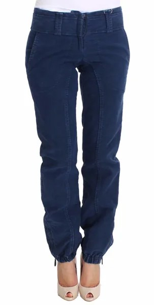 ERMANNO SCERVINO Брюки Синие повседневные брюки из хлопка стрейч IT42 / US28 Рекомендуемая розничная цена 400 долларов США
