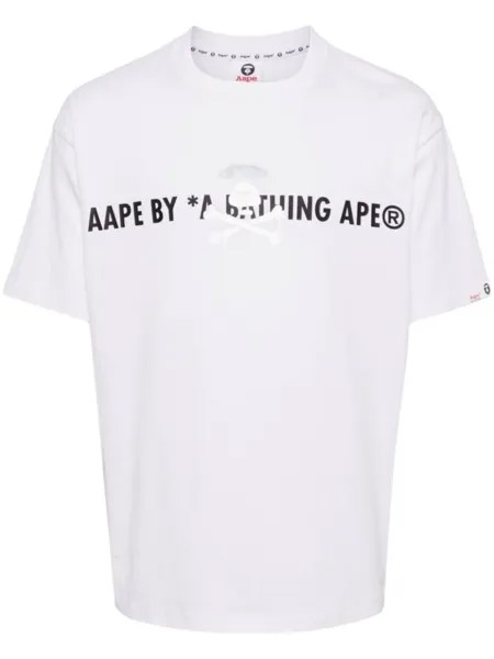 Футболка с логотипом AAPE BY *A BATHING APE, белый