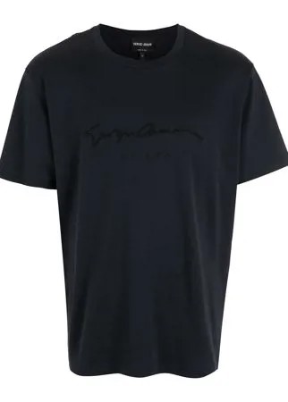 Giorgio Armani футболка с вышитым логотипом