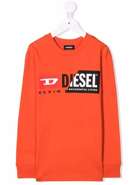 Diesel Kids футболка с длинными рукавами и логотипом